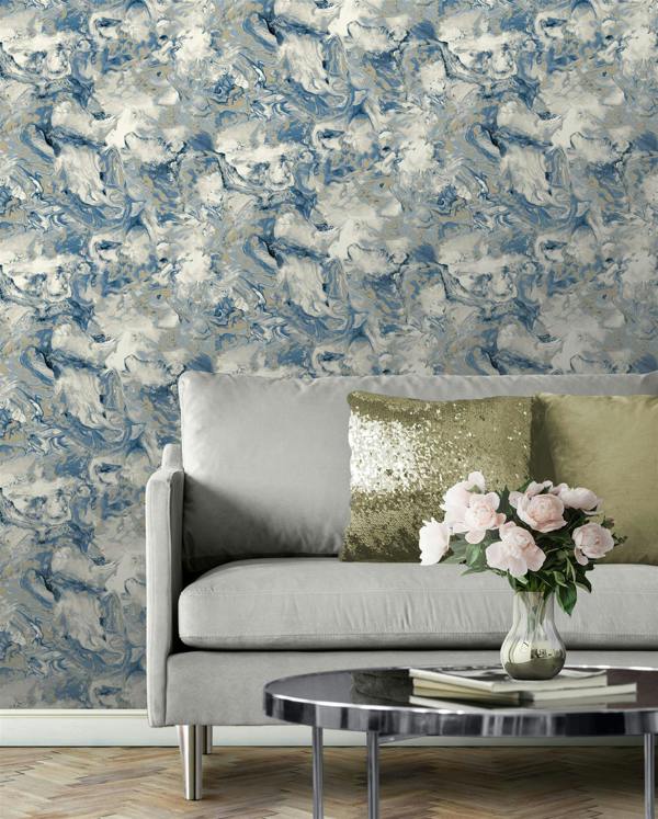 Elixir Marble Blue Wallpaper