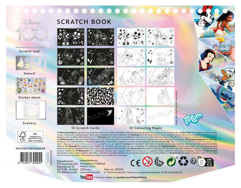 Totum Disney 100 Silver Scratchbook