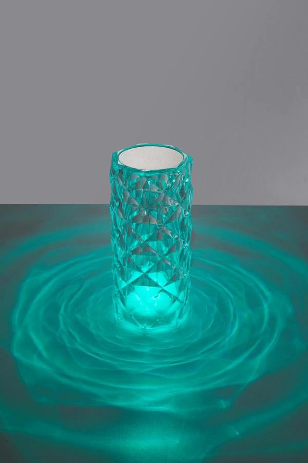 Living and Home Acrylic RGB Dimmable Table Lamp Bedside Lighting Decor with Remote Control