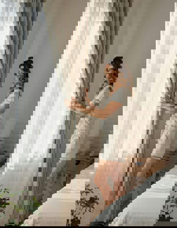 Anyhouz Anydrape Curtain Beige 150cmx250cm Thick Chenille Luxury Blackout Curtains