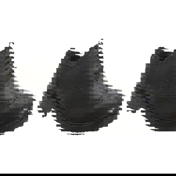 Roamers Mens 5 Eyelet Brogue Oxford Leather Shoes - Black - 