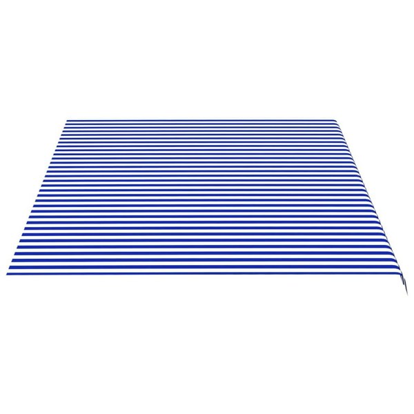 Berkfield Replacement Fabric for Awning Blue and White 5x3.5 m