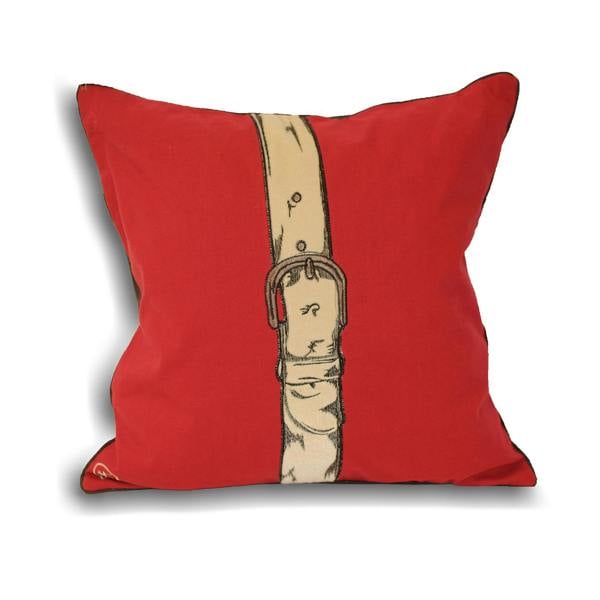 Riva Home Polo Strap Cushion Cover - Red