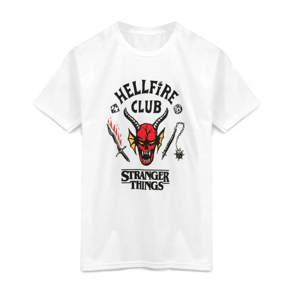 Stranger Things Childrens/Kids Hellfire Club T-Shirt - White/Black