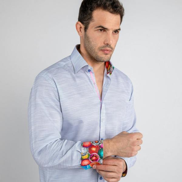 TEXTURED WASH CLASSIC SHIRT - Premium Men's Patterned Shirt by Claudio Lugli | Bold Design, Tailored Fit, Best Printed Shirts