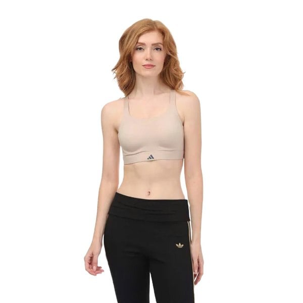 Adidas Womens Tailored Impact Luxe High Support Sports Bra - Taupe
