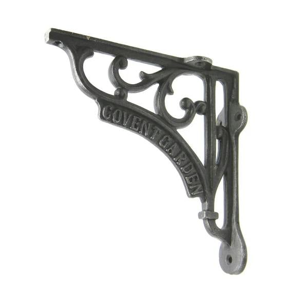 Pair of Antique Cast Iron 'Covent Garden' Victorian Style Shelf Brackets 