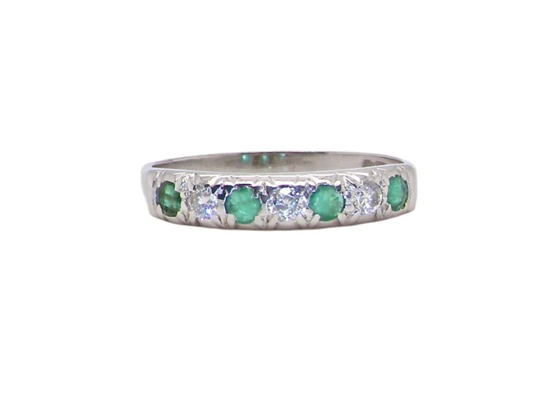 Vintage Tom An emerald and diamond eternity ring