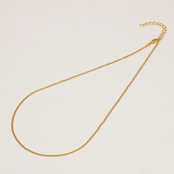 Rope Chain Necklace Gold 17" - Lila Rasa