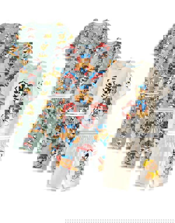 Paw Patrol Boys Multicoloured Boy Pups Multi-Pack of 3 Short Sleeve Short Leg Pyjama Set