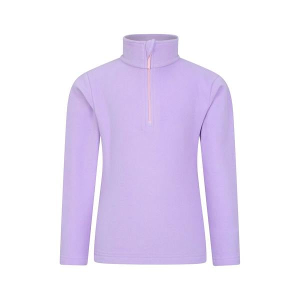 Mountain Warehouse Childrens/Kids Camber II Half Zip Fleece Jacket - Lilac - 