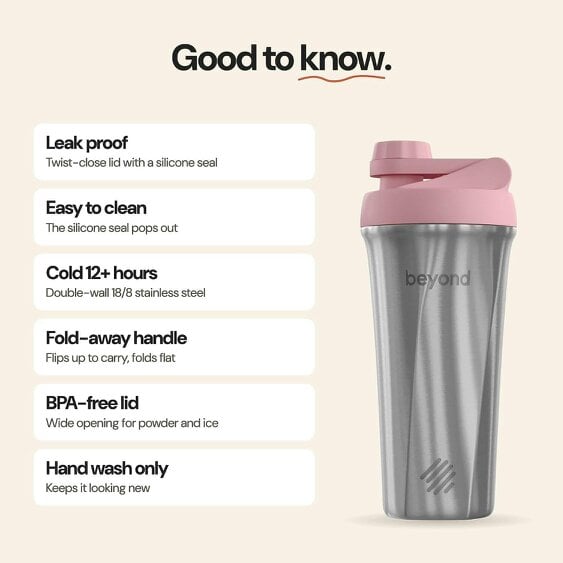Beyond Shakers Brushed Steel & Pink Twist