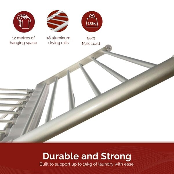 Rediffusion Winged Heated Clothes Airer with Cover