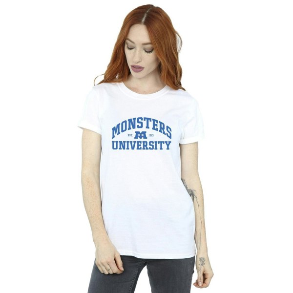 Disney Womens/Ladies Monsters University Logo Cotton Boyfriend T-Shirt - White