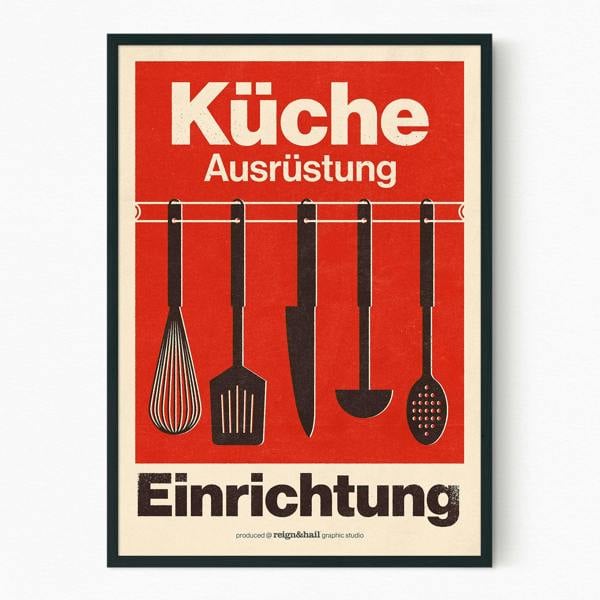 Reign&Hail Kuche Kitchen Print