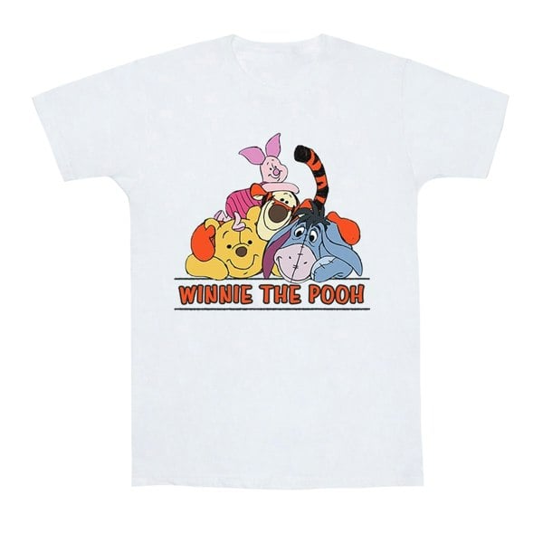 Disney Mens Winnie The Pooh Group T-Shirt - White