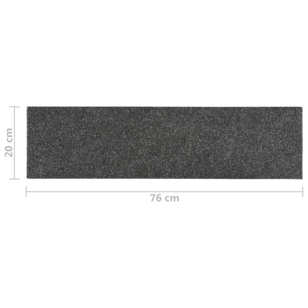 Berkfield Self-adhesive Stair Mats Rectangular 15 pcs 76x20 cm Grey Brown
