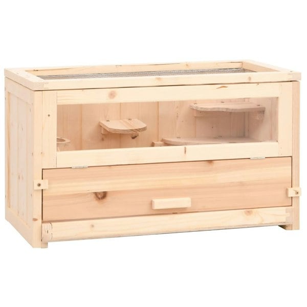 Berkfield Hamster Cage 60x30x35 cm Solid Wood Fir