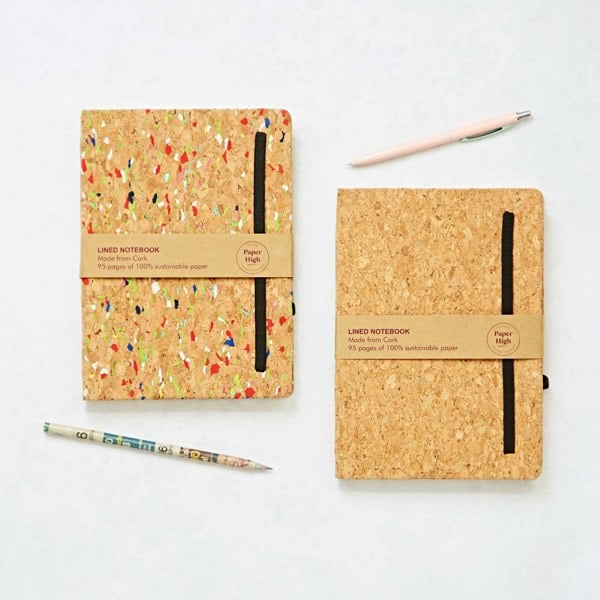 Two Natural Cork A5 Notebooks
