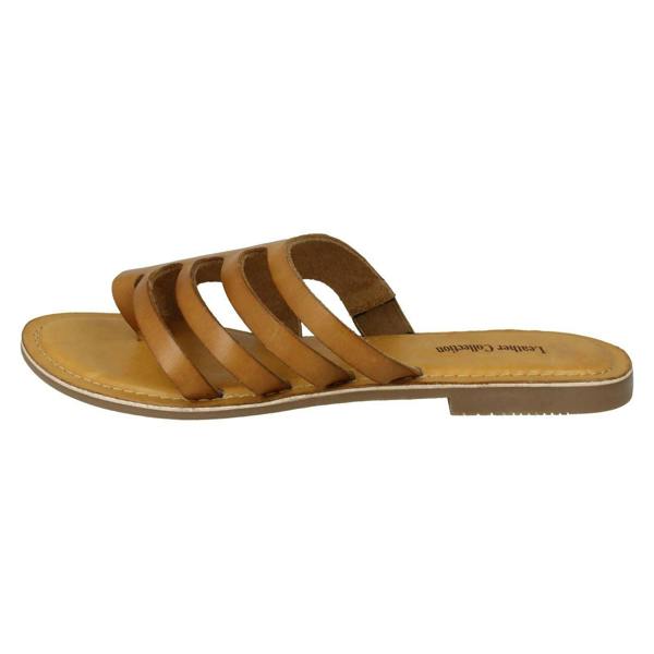 Leather Collection Ladies Leather Collection Flat Strappy Sandals F00125