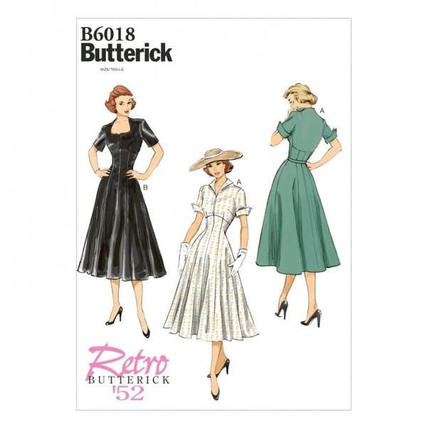 Butterick Sewing Pattern 6018, Dresses for Women, 6-8-10-12-14 - Intermediate