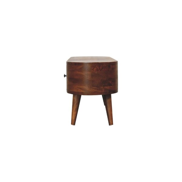 Wyld Haus Rawai Chestnut Mango Wood Round Open TV Media Unit