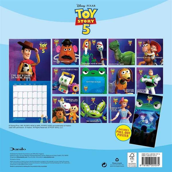 Disney Pixar, Toy Story 5 Calendar 2027, Wall Calendars, Month To View, Entertainment, Gift
