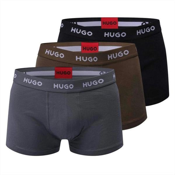 Hugo Mens Repeat Logo Stretch Boxer Shorts (Pack of 3) - Multicoloured - 