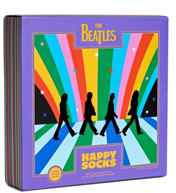 Happy Socks - 3 - Pack The Beatles Socks Gift Box, Blues - Boxers - and - Briefs.net