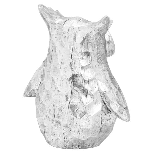 Hill Interiors Olive Ceramic Owl Ornament - Silver - 