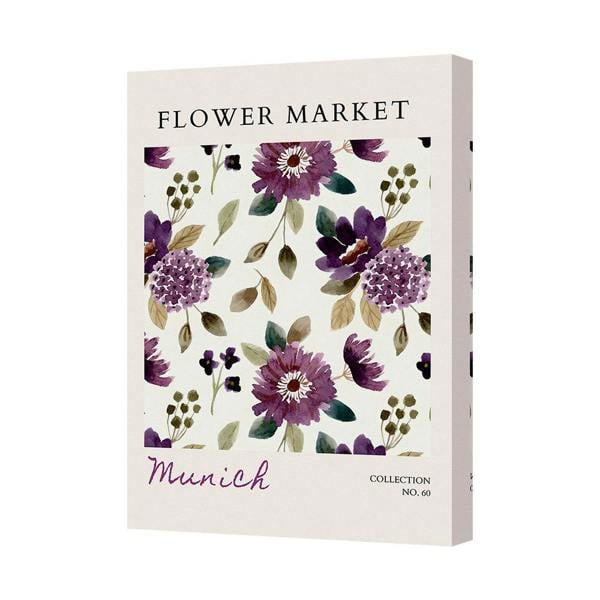 Benjamin Tate Design Flower Market Munich Floral Gallery Wrapped Canvas Wall Art Print No 60