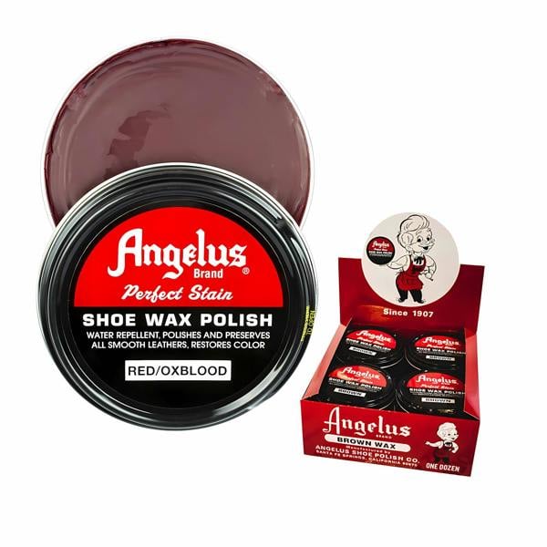 Angelus Perfect Stain Wax Polish - Extra Large Leather Shoe Care 3oz