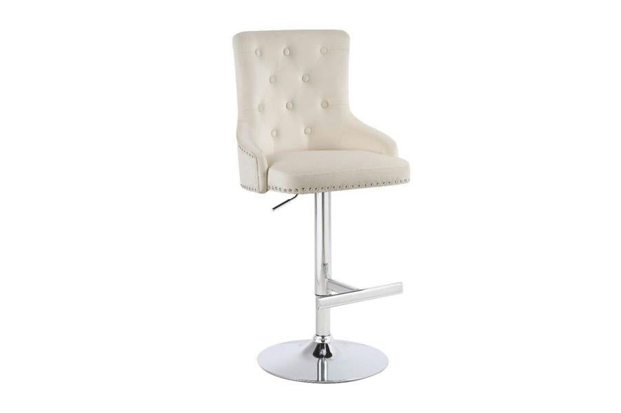 HYGRAD BUILT TO SURVIVE Lion Knocker Velvet Bar Stools, Adjustable Swivel – Set of 2 | HYGRAD®