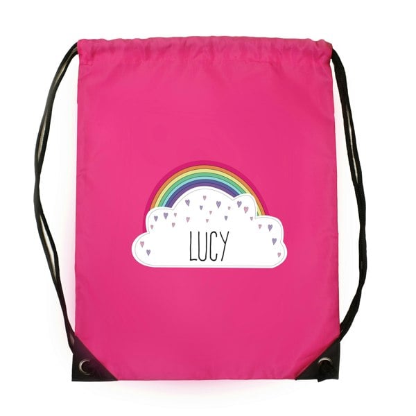 Personalised Memento Company Personalised Rainbow Pink Kit Bag