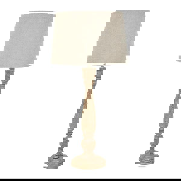 Hill Interiors Delaney Candlestick Table Lamp (UK Plug) - Brown - 