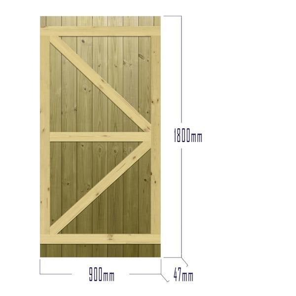 [rackhams variation] gate tongue & groove fully framed flat top [h.1800 x w.options] 8