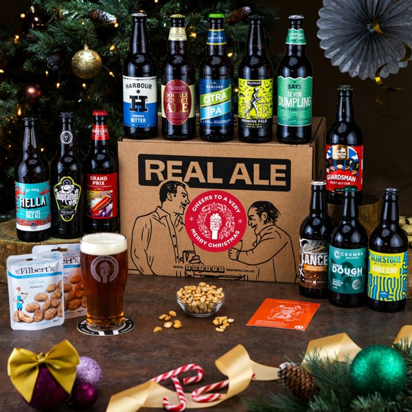 QWERTY Beer Box Traditional British Real Ale Christmas Hamper (12 x 500ml Bottles)
