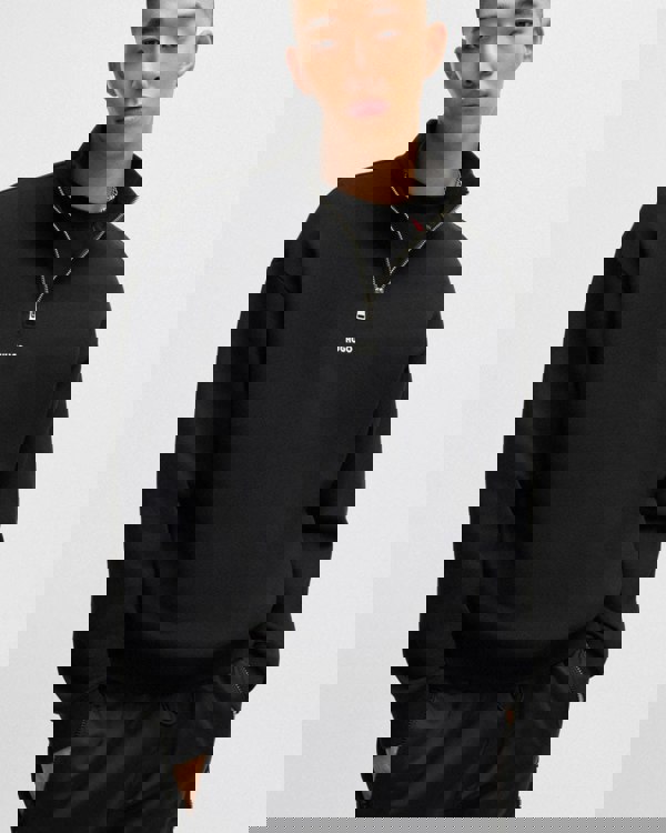 HUGO Durty244 Mens 1/4 Zip Sweatshirt - Black 001