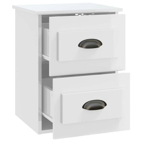 Berkfield Wall-mounted Bedside Cabinets 2 pcs High Gloss White 41.5x36x53cm