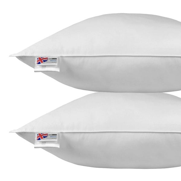 HOMESCAPES Goose Feather and Down Euro Continental Square Pillow Pair - 80cm x 80cm (32"x32")