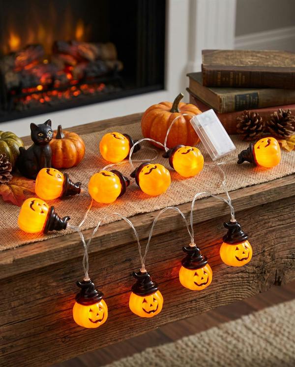 Scotts of Stow Jack O Lantern string Lights Set of 10