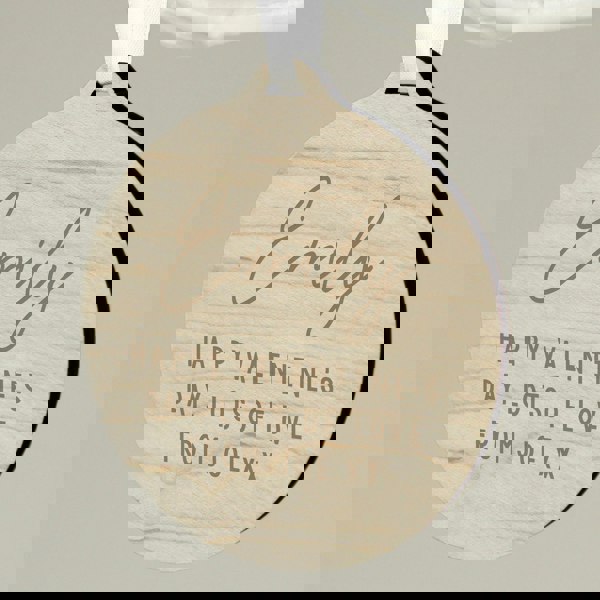 Personalised Memento Company Personalised Free Text Round Wooden Decoration