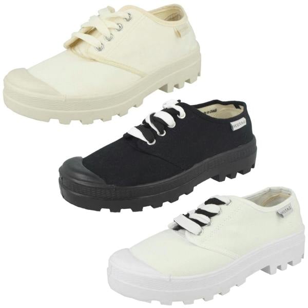 Red:Tag Ladies Red Tag Flat Lace Up Trainers