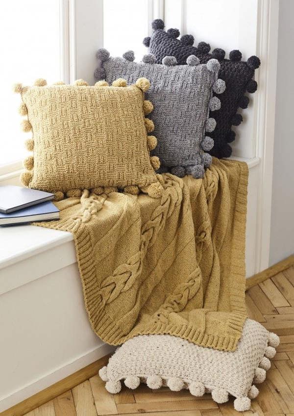 King Cole Forest Aran Knitting Pattern 5661, Blankets, Cushions One Size