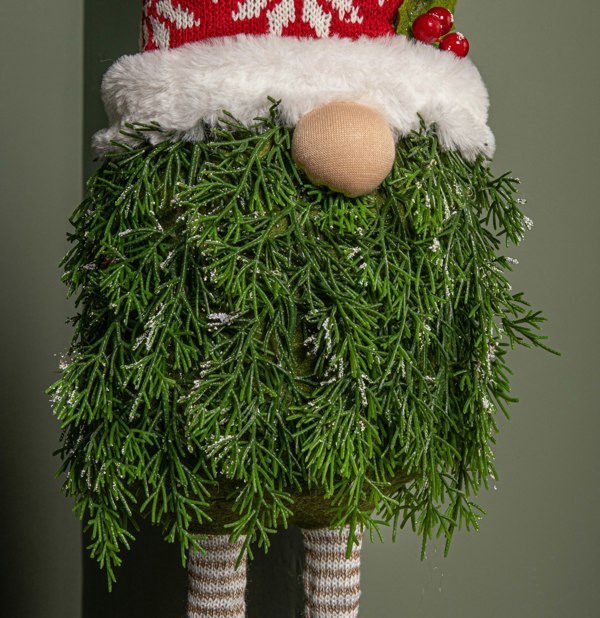 Samuel Alexander 76cm Red and White Christmas Tree Standing Gonk with Snowflake Hat and Extendable Legs