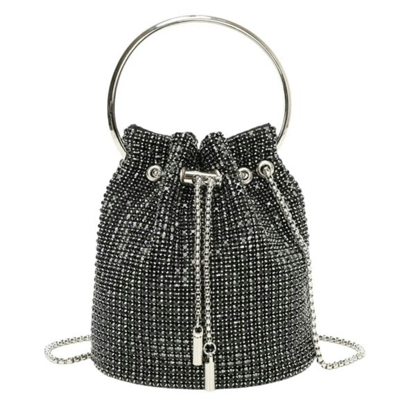 Love EMVY Rhinestone Sparkle Drawstring Evening Bag