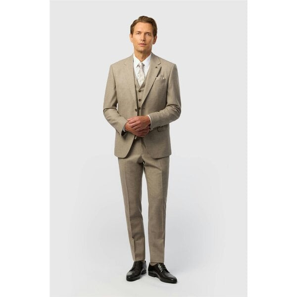 Ted Baker Tailored Fit Oatmeal Stretch Flannel Jacket