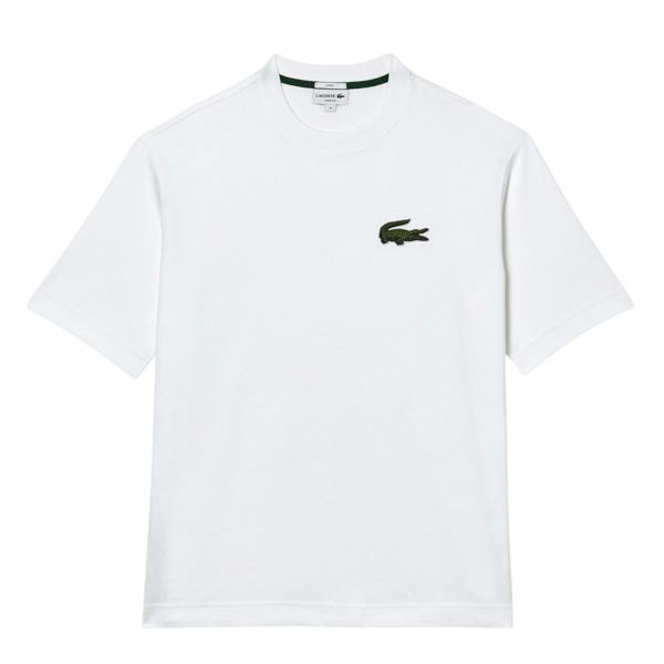 Lacoste Unisex Adult Embroidered Logo Loose Fit T-Shirt - White - 
