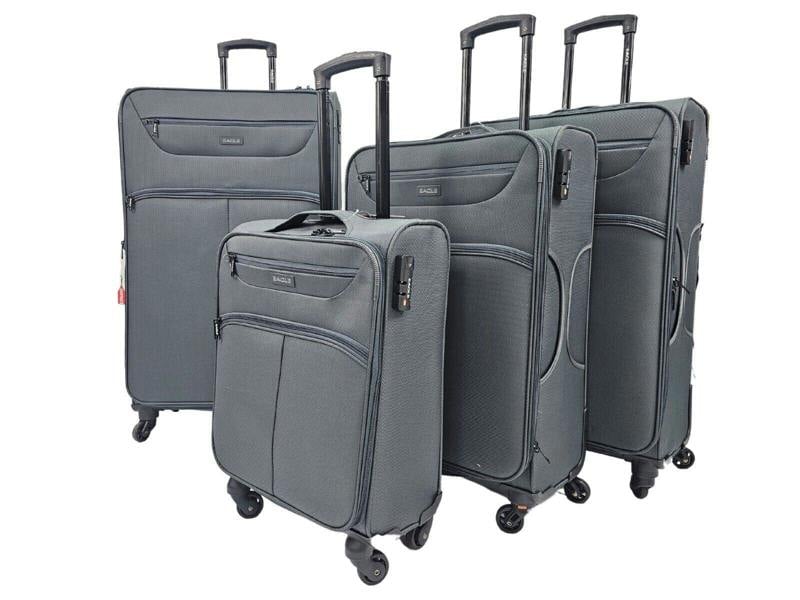Eagle Luggage Lightweight Soft Suitcase Luggage Travel TSA Set