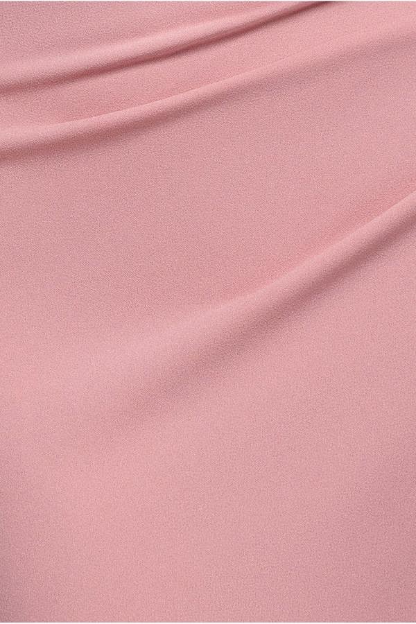 One Shoulder Scuba Crepe Evening Maxi Dress - Blush Pink DR3231